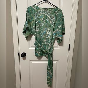 Talbots Medium Petite Paisley Tunic Top